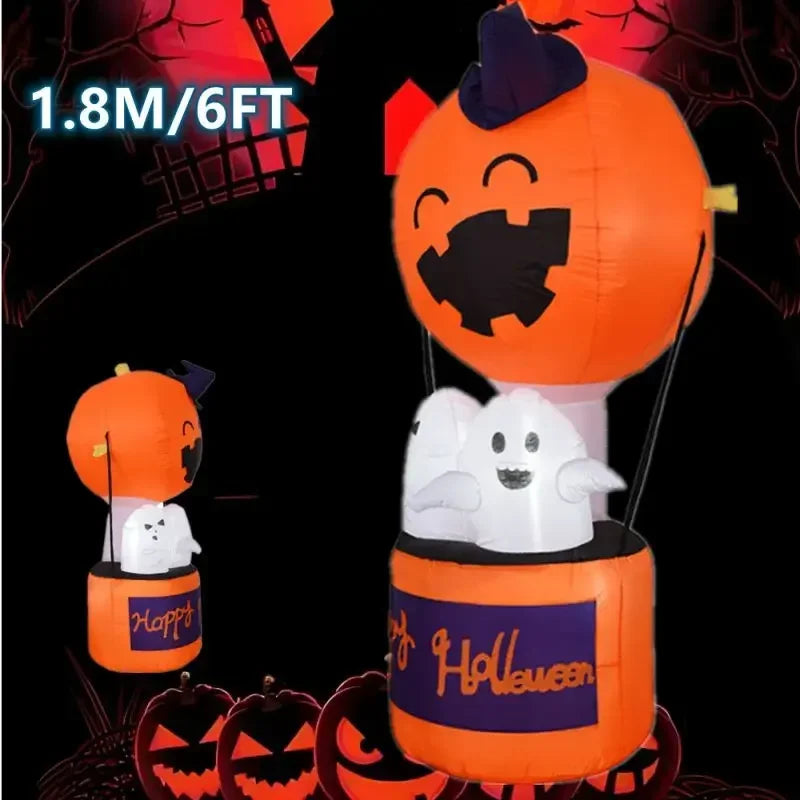 6FT Halloween Inflatable Pumpkin Ghost Hot Air Balloon SPECIAL EDITION