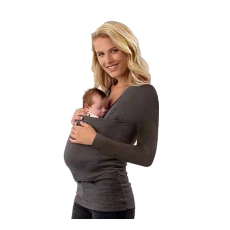 Maternity Baby Carrier Tees Kangaroo T-Shirt Long-sleeve - ORIGINAL