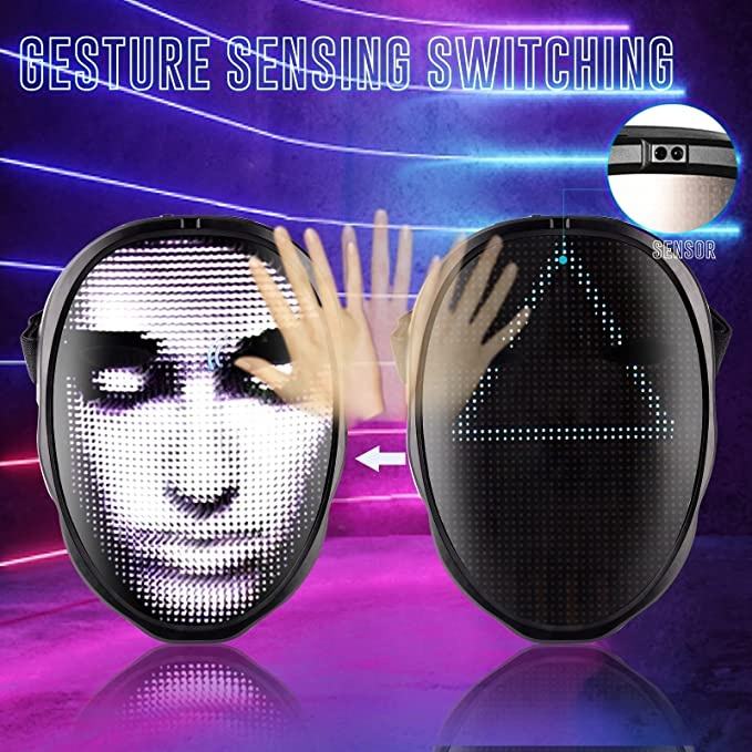 LED Display Mask Bluetooth Halloween with Speaker for Music- LIMITED EDITION