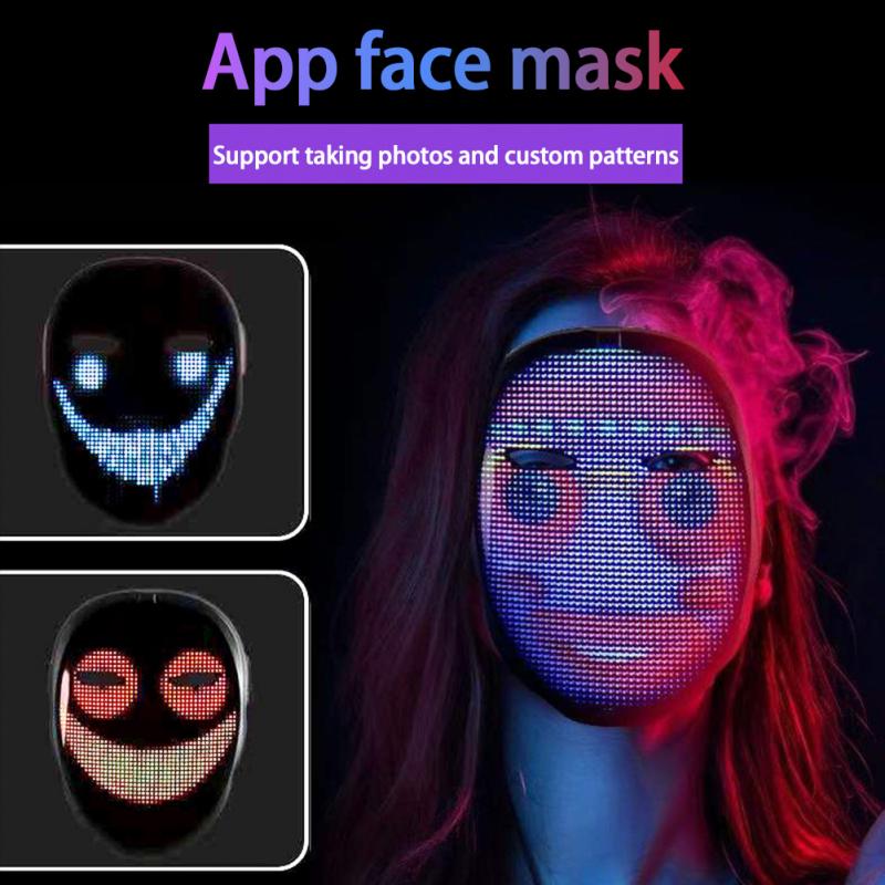 LED Display Mask Bluetooth Halloween with Speaker for Music- LIMITED EDITION