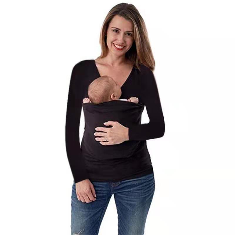 Maternity Baby Carrier Tees Kangaroo T-Shirt Long-sleeve - ORIGINAL